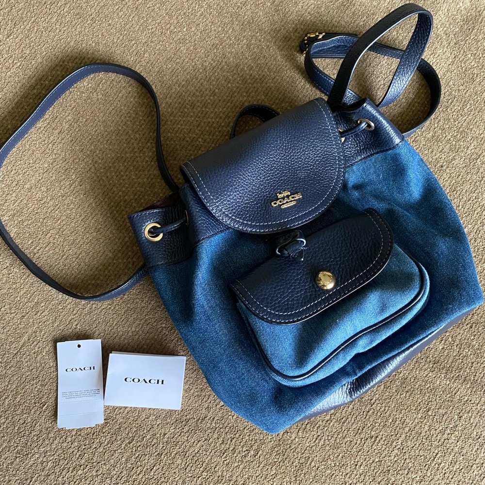 COACH Pennie Backpack 22 in Denim